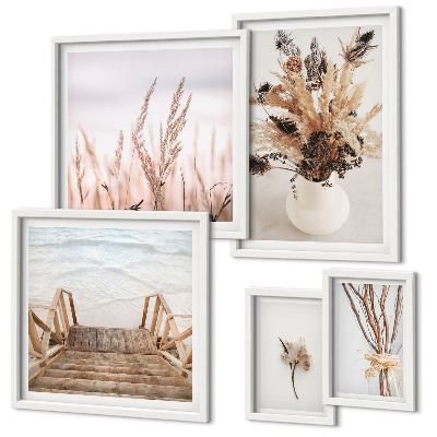 Parede galeria de quadros Plantas secas e água com estilo