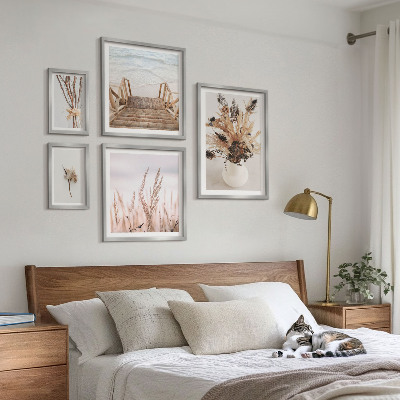 Parede galeria de quadros Plantas secas e água com estilo