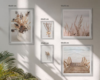 Parede galeria de quadros Plantas secas e água com estilo