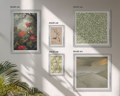Galeria de parede Flores, pássaros, motivos naturais