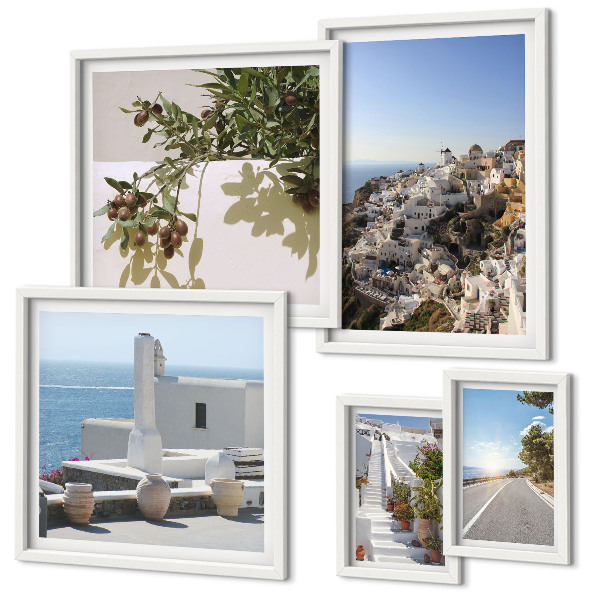 Parede galeria de quadros Vistas pitorescas de Santorini