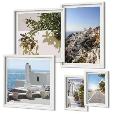 Galeria de quadros para parede com vistas pitorescas de Santorini