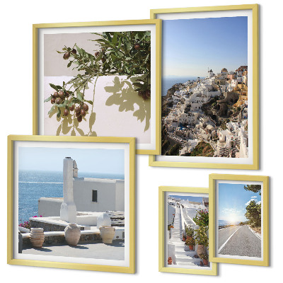 Parede galeria de quadros Vistas pitorescas de Santorini