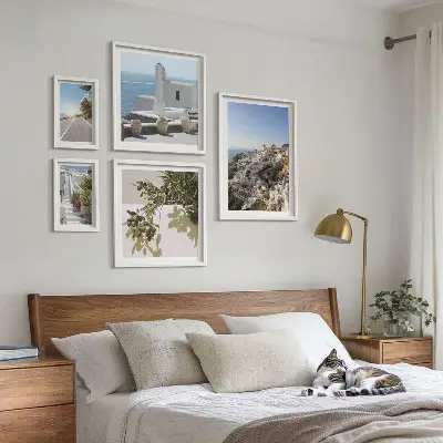 Galeria de quadros para parede com vistas pitorescas de Santorini