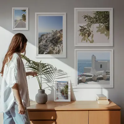Galeria de quadros para parede com vistas pitorescas de Santorini
