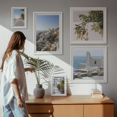 Parede galeria de quadros Vistas pitorescas de Santorini