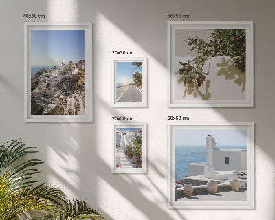 Parede galeria de quadros Vistas pitorescas de Santorini