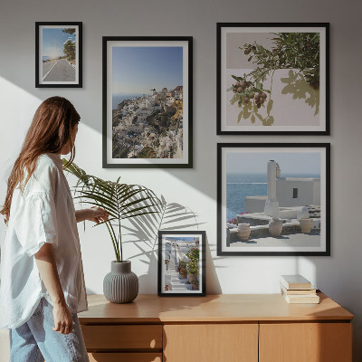 Parede galeria de quadros Vistas pitorescas de Santorini