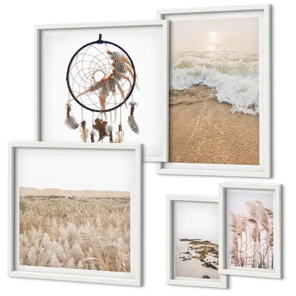 Galeria de quadros para parede com paisagens naturais de praia