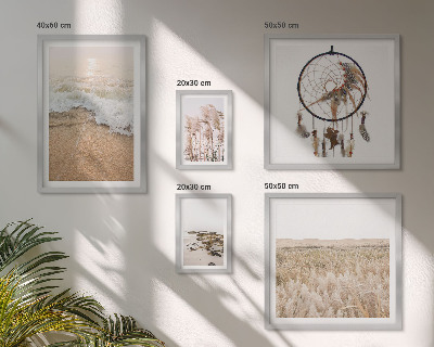 Parede galeria de quadros paisagens naturais de praia