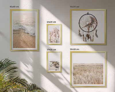 Parede galeria de quadros paisagens naturais de praia