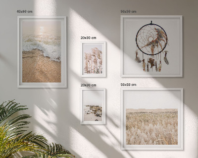Parede galeria de quadros paisagens naturais de praia