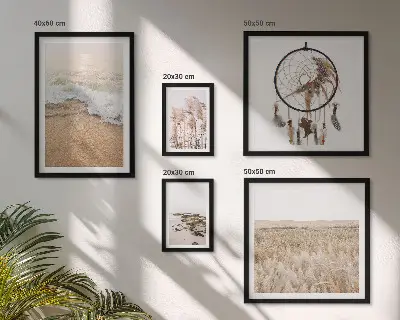 Galeria de quadros para parede com paisagens naturais de praia