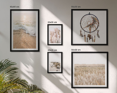 Parede galeria de quadros paisagens naturais de praia