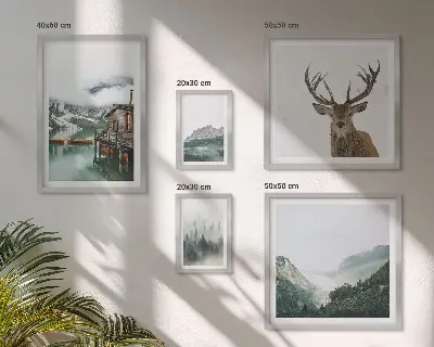 Galeria de quadros para parede com paisagens naturais de montanha