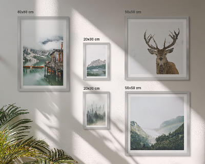 Parede galeria de quadros paisagens naturais de montanha