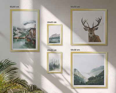 Parede galeria de quadros paisagens naturais de montanha
