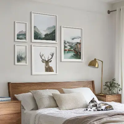 Galeria de quadros para parede com paisagens naturais de montanha