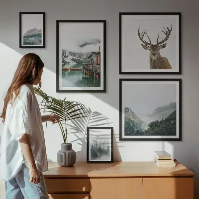 Galeria de quadros para parede com paisagens naturais de montanha
