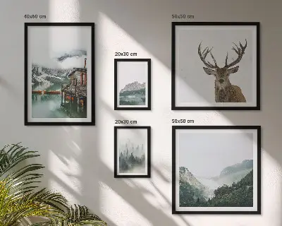 Galeria de quadros para parede com paisagens naturais de montanha