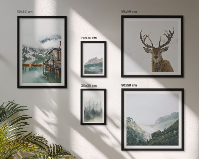 Parede galeria de quadros paisagens naturais de montanha