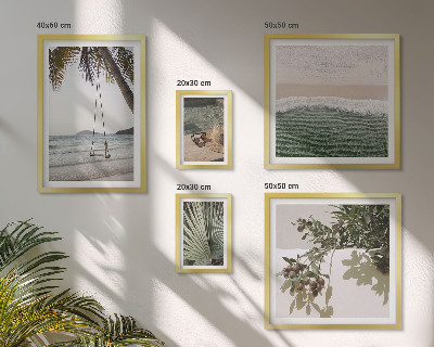 Conjunto de 5 quadros decorativos Harmonia entre praias tropicais e natureza