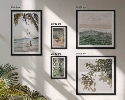Conjunto de 5 quadros decorativos Harmonia entre praias tropicais e natureza