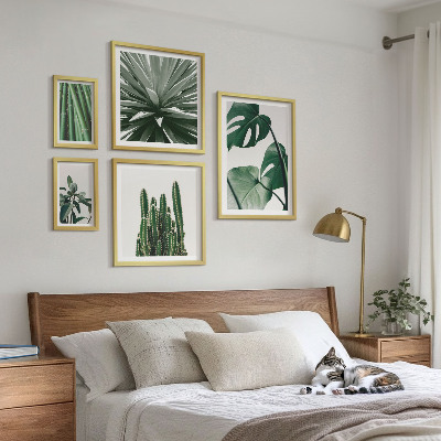Galeria de parede Plantas tropicais verdes para interiores