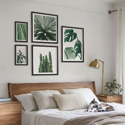 Galeria de parede Plantas tropicais verdes para interiores