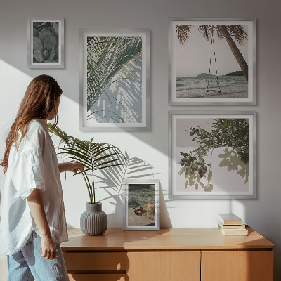Parede galeria de quadros Plantas tropicais relaxantes