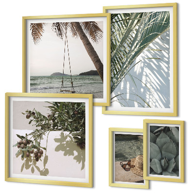 Parede galeria de quadros Plantas tropicais relaxantes