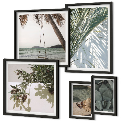 Parede galeria de quadros Plantas tropicais relaxantes