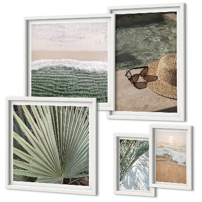 Galeria de parede Temas aquáticos elegantes para férias