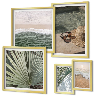 Galeria de parede Temas aquáticos elegantes para férias