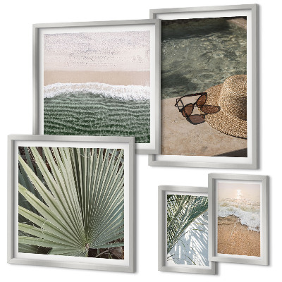 Galeria de parede Temas aquáticos elegantes para férias