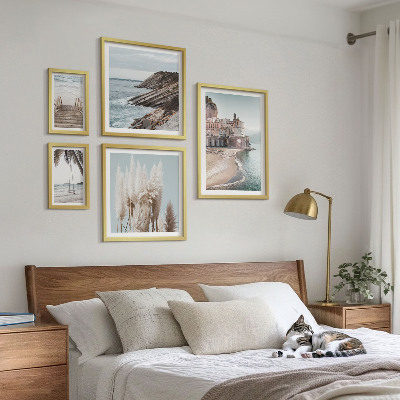 Conjunto de 5 quadros decorativos Vistas elegantes para o mar