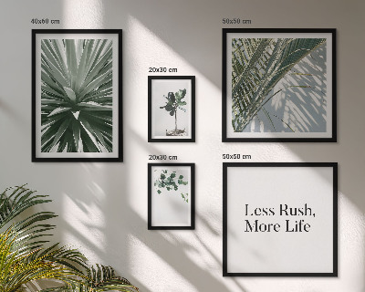 Galeria de parede Decorações modernas com folhas verdes