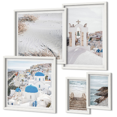Parede galeria de quadros As paisagens brancas da Grécia