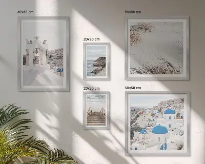 Galeria de quadros de parede paisagens brancas da Grécia