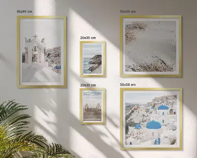 Galeria de quadros de parede paisagens brancas da Grécia