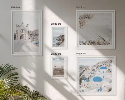 Galeria de quadros de parede paisagens brancas da Grécia