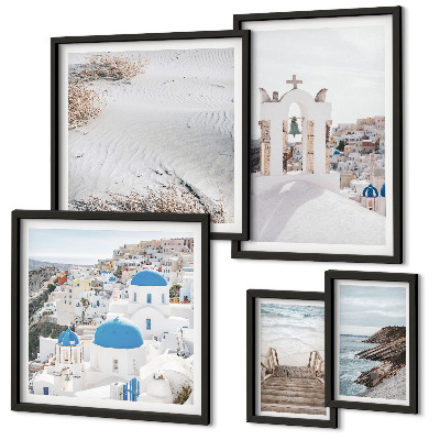Parede galeria de quadros As paisagens brancas da Grécia