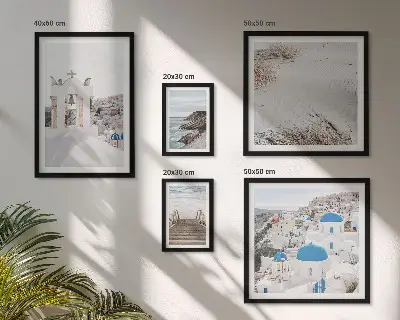 Galeria de quadros de parede paisagens brancas da Grécia