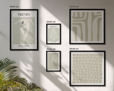 Conjunto de 5 quadros decorativos Gráficos abstratos elegantes em verde