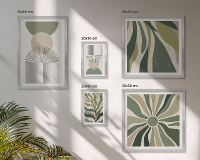 Parede galeria de quadros Abstrações elegantes com vegetação