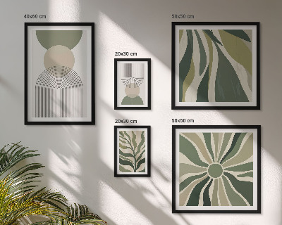 Parede galeria de quadros Abstrações elegantes com vegetação