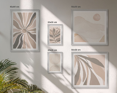 Conjunto de 5 quadros decorativos Composições elegantes da natureza