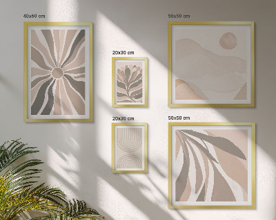 Conjunto de 5 quadros decorativos Composições elegantes da natureza