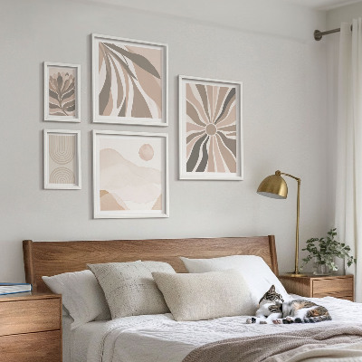 Conjunto de 5 quadros decorativos Composições elegantes da natureza