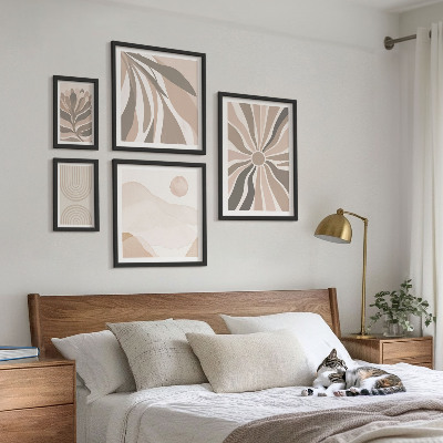 Conjunto de 5 quadros decorativos Composições elegantes da natureza